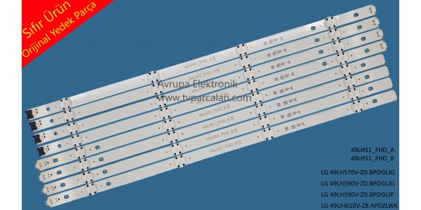 LG 49LH570V Led bar, LG 49LH590V Led bar, 49LH51_FHD_A, 49LH51_FHD_B, Panel ledleri